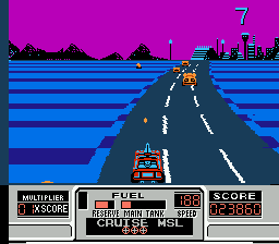 Ретро-игры - Road Blasters (NES) - аркадные гонки со стрельбой, портированные с Atari System 1